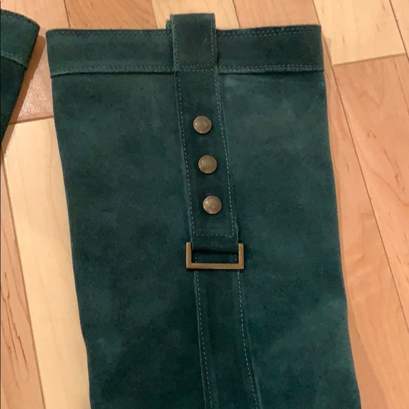 Fornarina suede blue feel heeled boots under knee - Picture 3 of 3